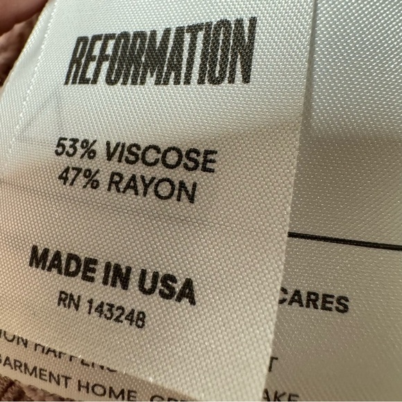 REFORMATION Laurent Pink Blush Blouse Womens Size Small - Picture 5 of 8